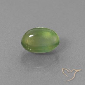 Préhnite Vert citron naturelle ovale, 4.55 ct, Transparent