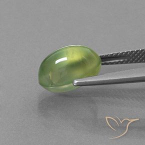 Préhnite Vert citron naturelle ovale, 4.55 ct, Transparent