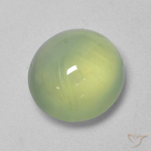 Préhnite Vert moyen naturelle ovale, 4.18 ct, Transparent