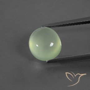 4.35ct Naturel Vert clair Préhnite, ovale, Transparent