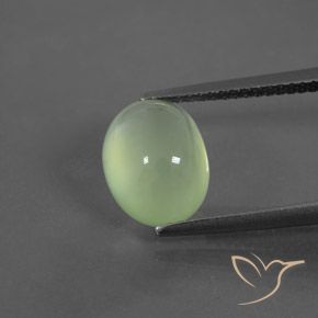 4.00ct Naturel Vert jaunâtre Préhnite, ovale, Transparent