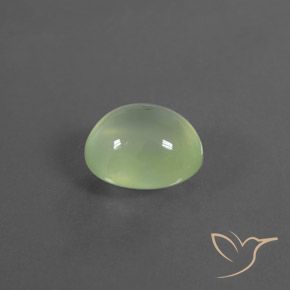 Préhnite Vert jaunâtre naturelle ovale, 4.00 ct, Transparent