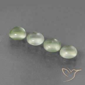 2.98ctw Naturel Vert très clair Préhnite, Tour, Transparent