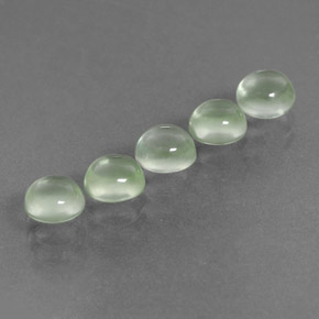 Achetez naturel ct vert préhnite gems, coupe roude, en provenance afrique du sud chez gemselect. en stock, livraison internationale!