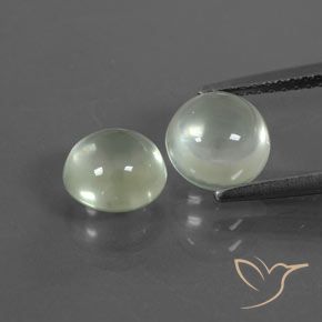 3.23ctw Naturel Vert très clair Préhnite, Tour, Transparent