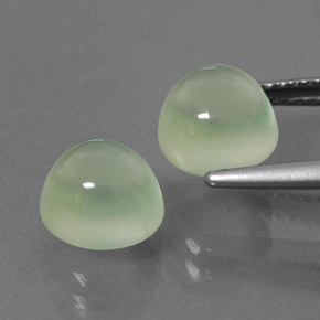 Achetez naturel 5,17ct vert préhnite gems, coupe roude, en provenance afrique du sud chez gemselect. en stock, livraison internationale!
