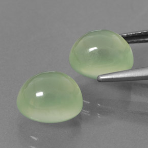 Achetez naturel 7,43ct vert préhnite gems, transparent, en provenance afrique du sud chez gemselect. en stock, livraison internationale!