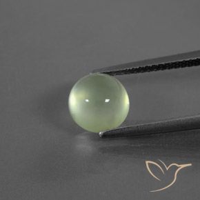 2.51ct Naturel Vert clair Préhnite, Tour, Transparent