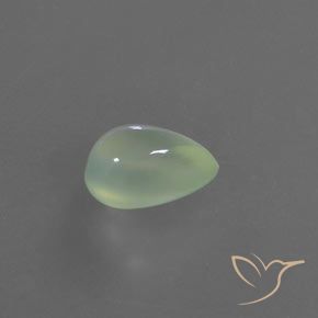 Préhnite Vert jaunâtre pâle naturelle En forme de poire, 2.80 ct, Transparent