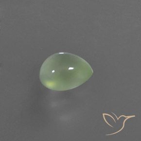 Préhnite Vert poire pâle naturelle En forme de poire, 2.56 ct, Transparent