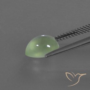 Préhnite Vert poire pâle naturelle En forme de poire, 2.56 ct, Transparent