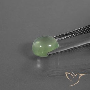 Préhnite Vert poire léger naturelle Tour, 2.35 ct, Transparent