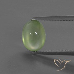 2.91ct Naturel Vert citron Préhnite, ovale, Transparent