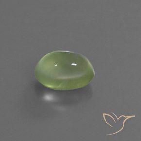 Préhnite Vert citron naturelle ovale, 2.91 ct, Transparent