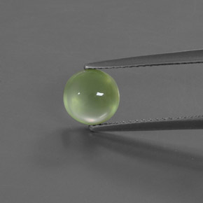 Prehnite Vert naturelle Coupe roude, 1.86 ct, Transparent