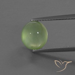 3.07ct Naturel Vert citron Préhnite, ovale, Transparent