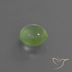 Préhnite Vert citron naturelle ovale, 3.07 ct, Transparent