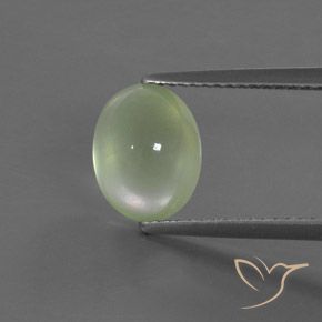 2.94ct Naturel Vert pâle Préhnite, ovale, Transparent