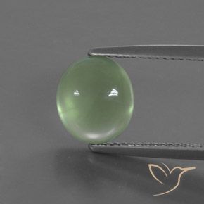 4.03ct Naturel Vert jaunâtre Préhnite, ovale, Transparent