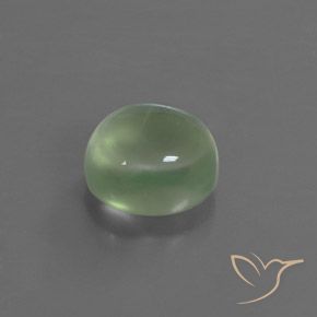 Préhnite Vert jaunâtre naturelle ovale, 4.03 ct, Transparent