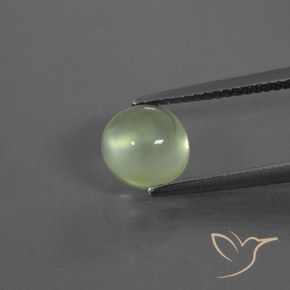 2.07ct Naturel Vert pâle Préhnite, Tour, Transparent
