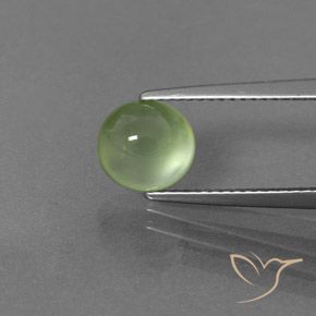 2.11ct Naturel Vert jaunâtre Préhnite, ovale, Transparent