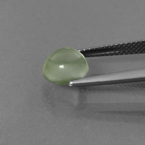 Préhnite vert naturelle coupe roude, 2,27 ct, transparent