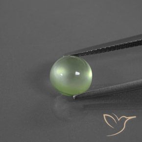 2.34ct Naturel Vert poire léger Préhnite, Tour, Transparent
