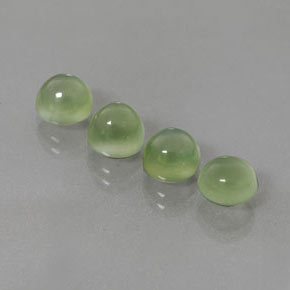 Achetez naturel ct vert préhnite gems, coupe roude, en provenance afrique du sud chez gemselect. en stock, livraison internationale!