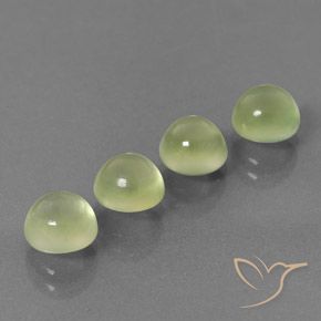 5.60ctw Naturel Jaune clair Préhnite, Tour, Transparent