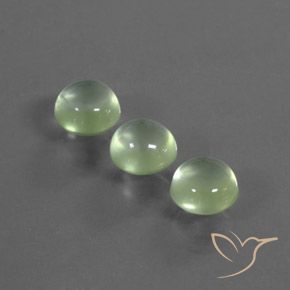 4.55ctw Naturel Vert jaune léger Préhnite, Tour, Transparent
