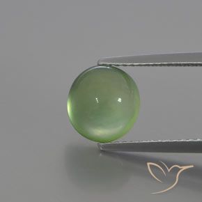 3.24ct Naturel Vert jaunâtre Préhnite, ovale, Transparent