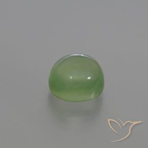 Préhnite Vert jaunâtre naturelle ovale, 3.24 ct, Transparent