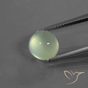 3.24ct Naturel Vert jaunâtre Préhnite, Tour, Transparent / Translucide