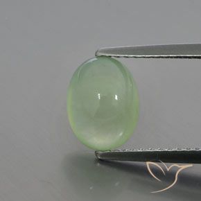 2.33ct Naturel Vert jaunâtre Préhnite, ovale, Transparent / Translucide