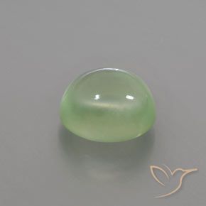 Préhnite Vert lime pâle naturelle ovale, 2.89 ct, Transparent / Translucide