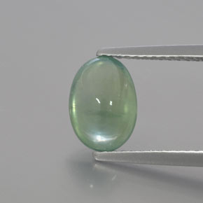 Prehnite Vert clair naturelle Coupe ovale, 1.95 ct, Transparent