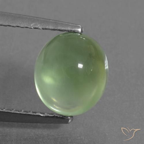 2.87ct Naturel Vert citron Préhnite, ovale, Transparent