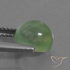 Préhnite Vert citron naturelle ovale, 2.87 ct, Transparent