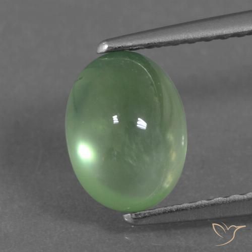 2.14ct Naturel Vert moyen Préhnite, ovale, Transparent