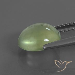 Préhnite Vert citron naturelle ovale, 2.43 ct, Transparent