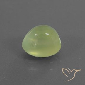 Préhnite Vert citron naturelle ovale, 2.18 ct, Transparent / Translucide