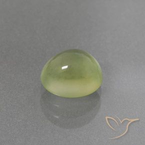 Préhnite Vert poire pâle naturelle ovale, 2.06 ct, Transparent / Translucide