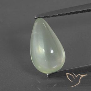 Préhnite Vert très clair naturelle En forme de poire, 1.99 ct, Transparent