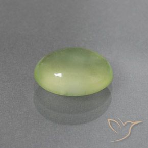 Préhnite Vert jaunâtre naturelle ovale, 2.66 ct, Transparent / Translucide