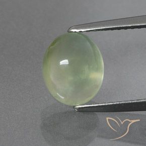 2.94ct Naturel Vert pâle Préhnite, ovale, Transparent
