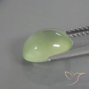 Préhnite Vert citron naturelle ovale, 2.68 ct, Transparent