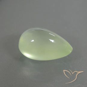 Préhnite Vert pâle naturelle En forme de poire, 2.77 ct, Transparent / Translucide