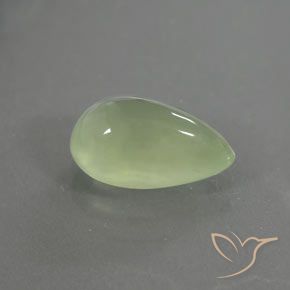 Préhnite Vert pâle naturelle En forme de poire, 1.77 ct, Transparent / Translucide