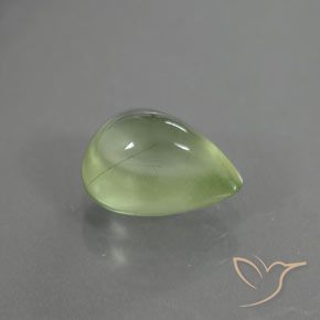 Préhnite Vert poire pâle naturelle En forme de poire, 1.64 ct, Transparent / Translucide